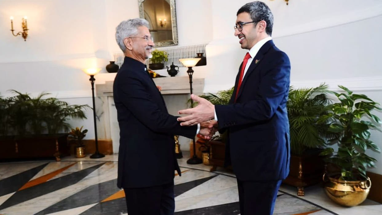 UAE Sheikh Abdullah bin Zayed Al Nahyan India Visit Meeting With EAM Jaishankar Latest News Update