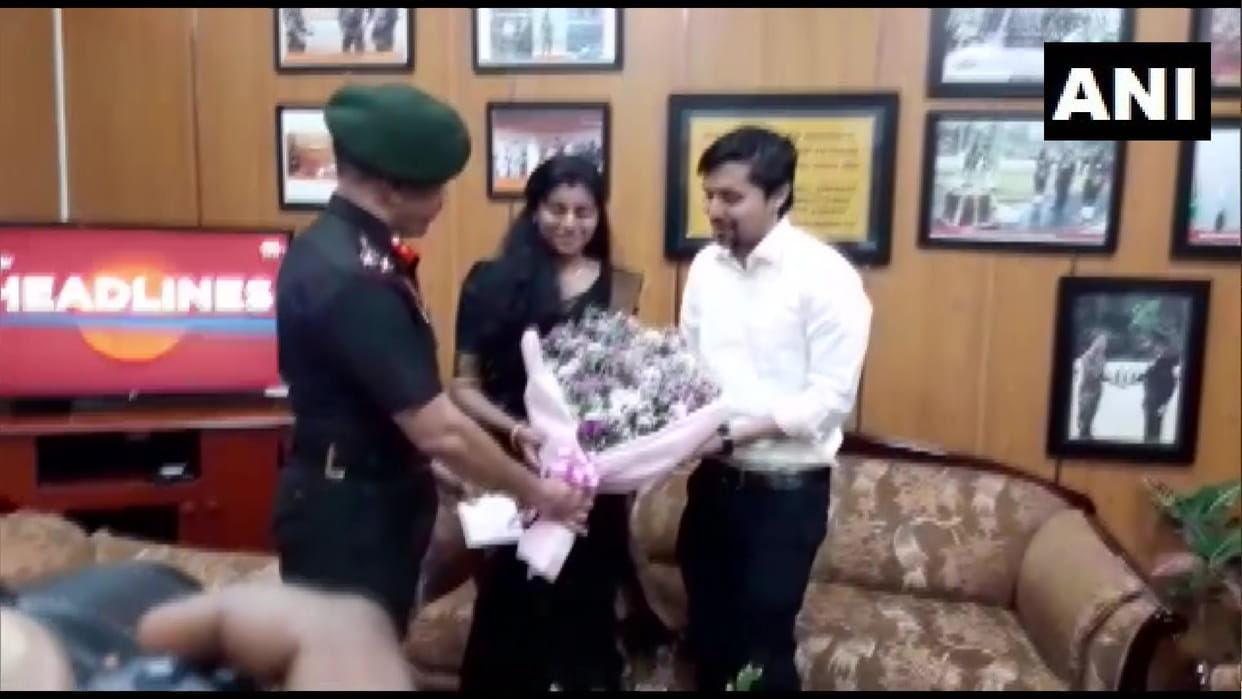 Kerala Pangode Military Station felicitated couple who invited the Army to their wedding that was scheduled fo