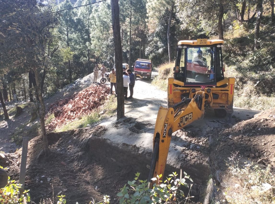 JCB running on encroachment of government land