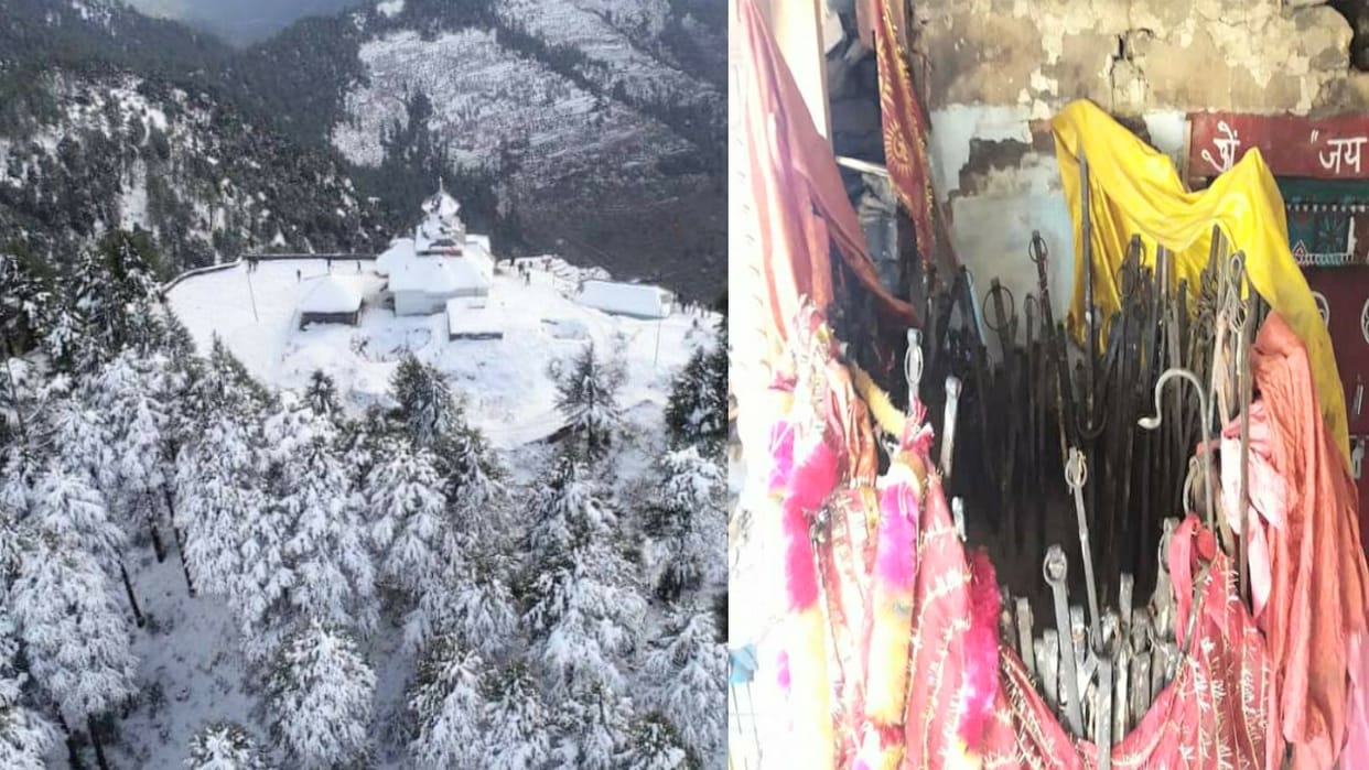dev astha,  Water still comes out on hitting chimta tongs on Garhpati Nag Chawasi peak of Himachal, read inter