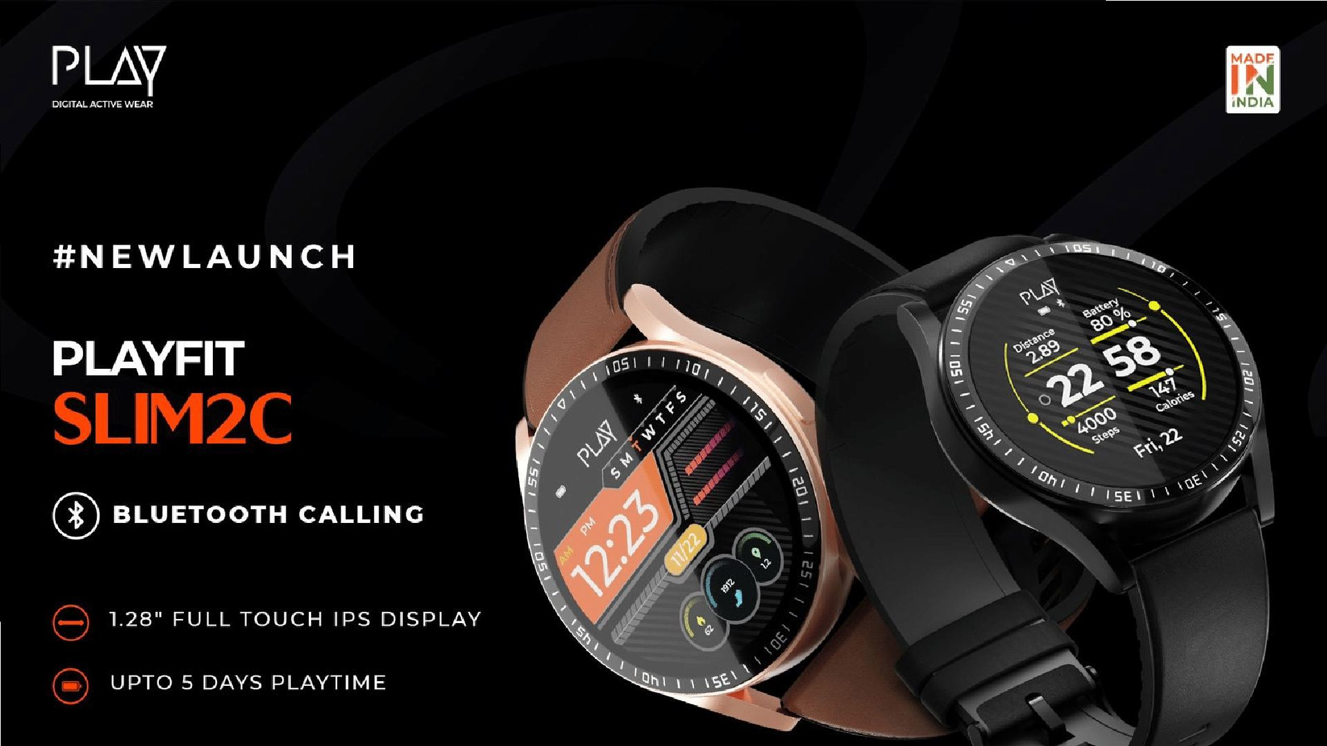 PLAYFIT SLIM2C smartwatch launched in India