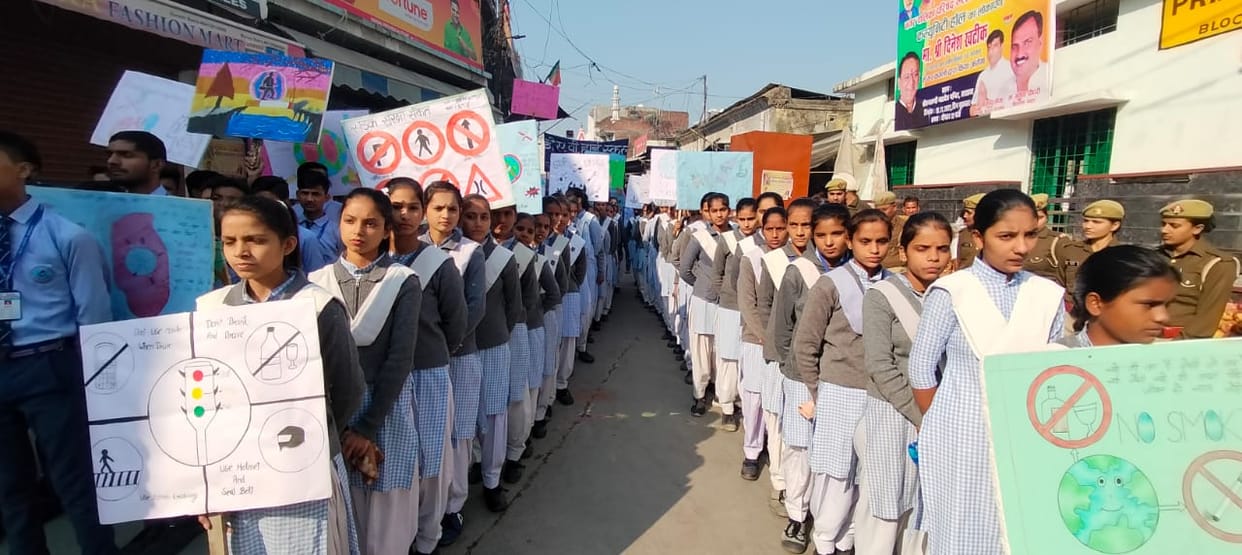 Students took out drug addiction awareness rally