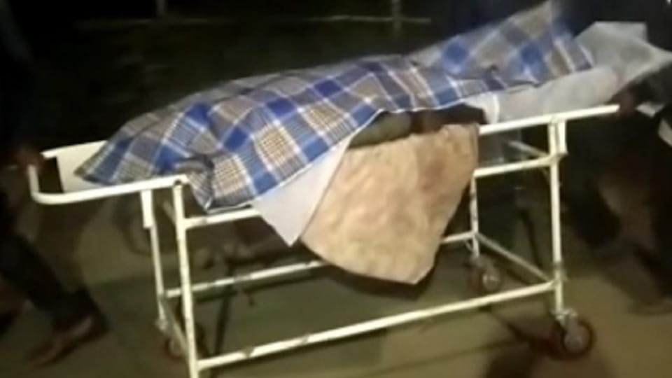 Bike rider collided with a trailer standing on the roadside in the dark in korba