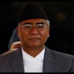 नेपाल के प्रधानमंत्री शेर बहादुर देउबा।