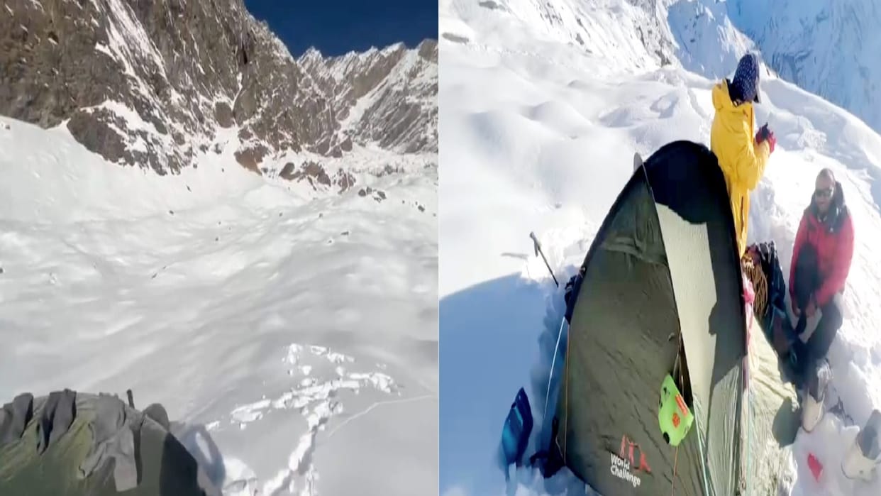 Roti and chana dal became snow in minus degree temperature on Friendship Peak, rescue operation is being run r