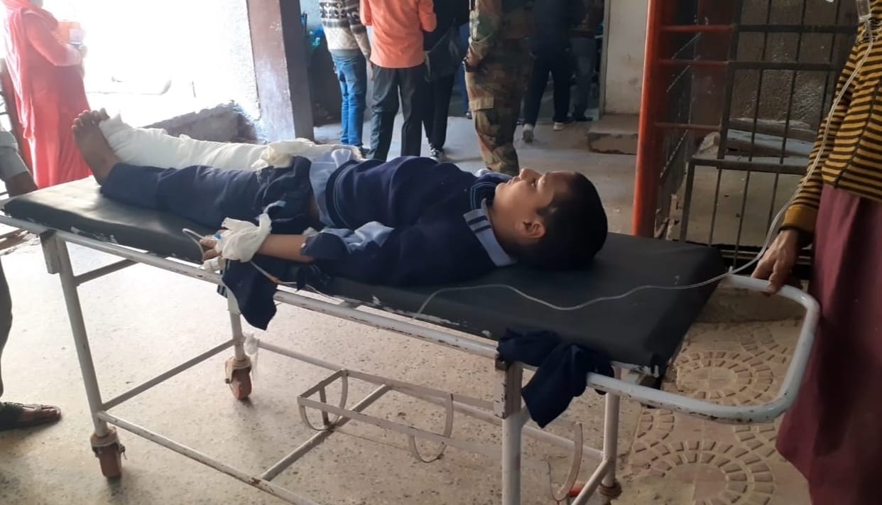 Jammu bajalta accident school students fell from railway track bridge one dead and two injured