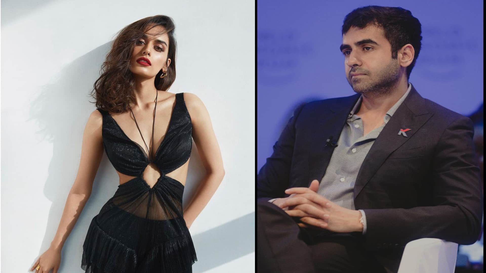 mouni roy suraj Nambiar attends fifa match with rumoured couple manushi Chhillar and nikhil kamath see pic