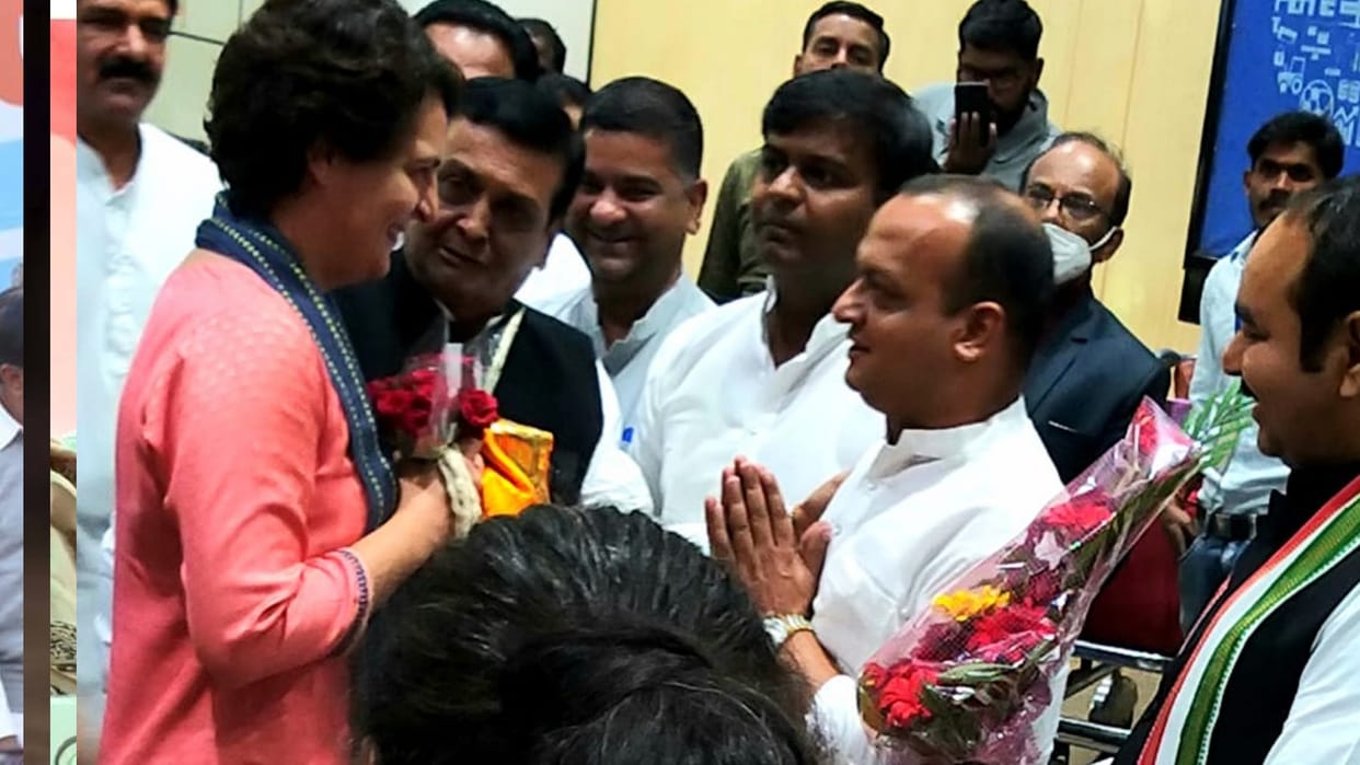 Priyanka Gandhi and Robert Vadra come to Indore, leave to join Bharat Jodo Yatra