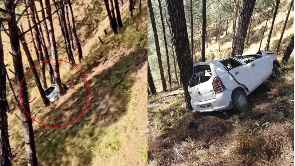 Uttarakhand Rudraprayag News: trees save five friends life during car fell into ditch