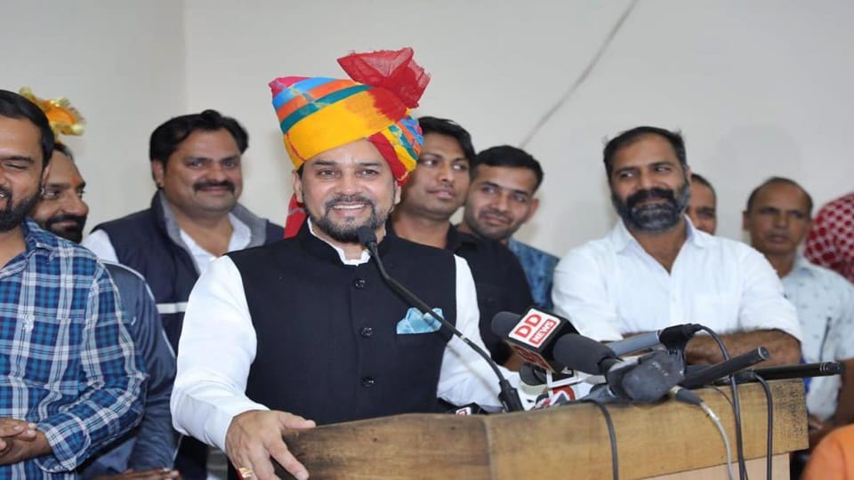 Information and Broadcasting Minister Anurag Thakur said Centre soon to bring law to regulate digital media