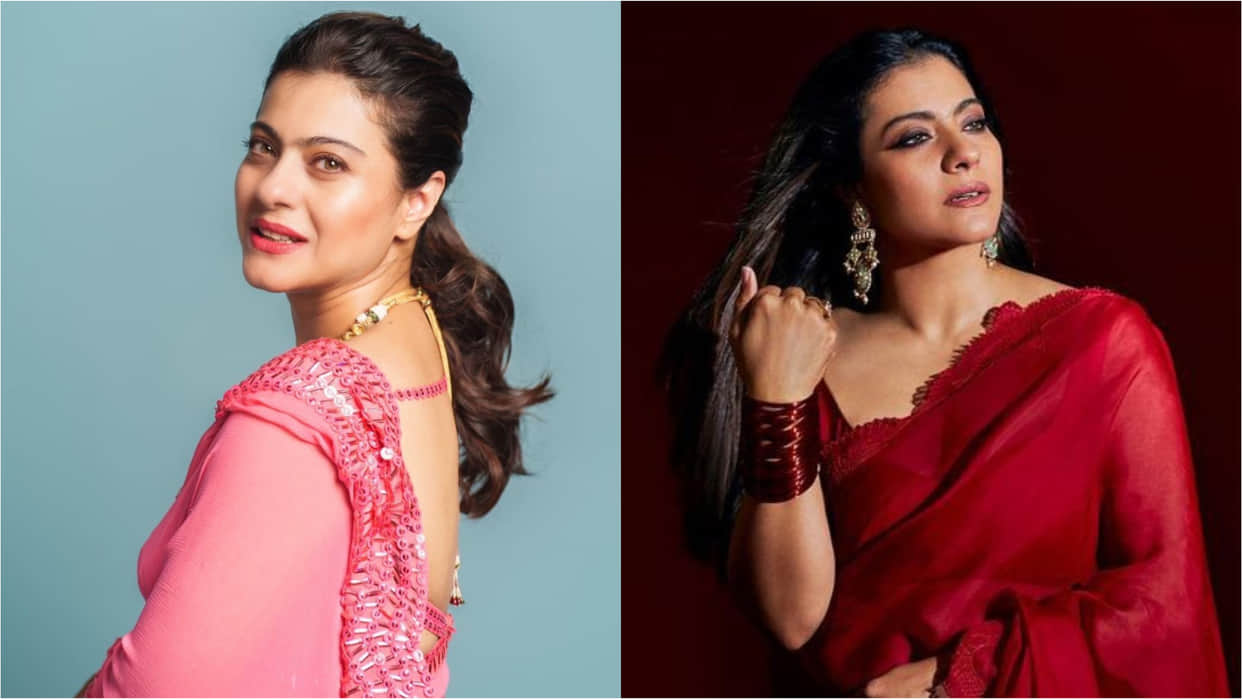 kajol stunning look in saree