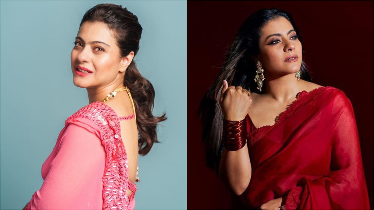 kajol stunning look in saree