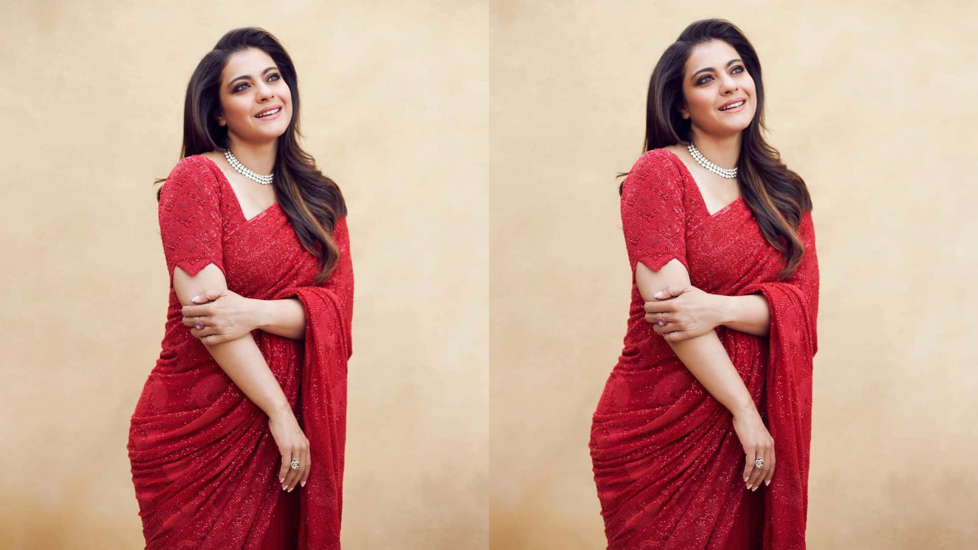 kajol stunning look in saree