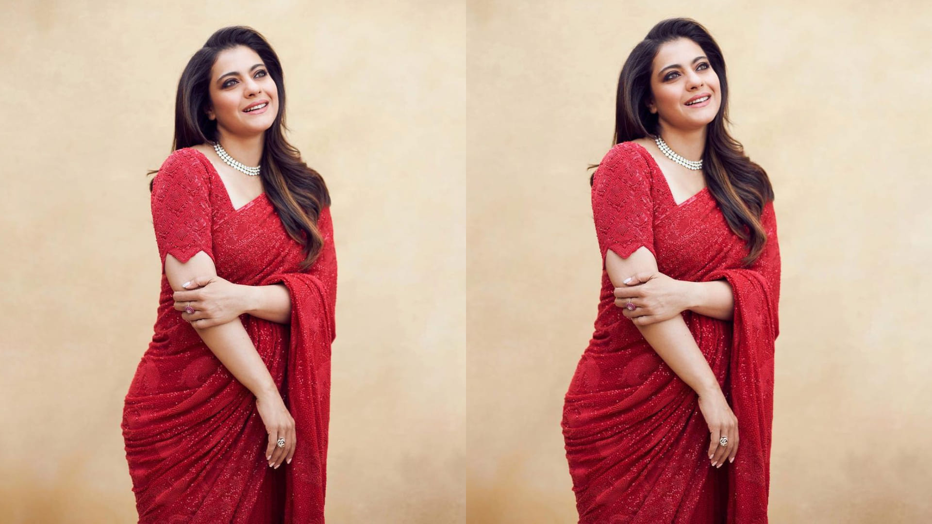kajol stunning look in saree