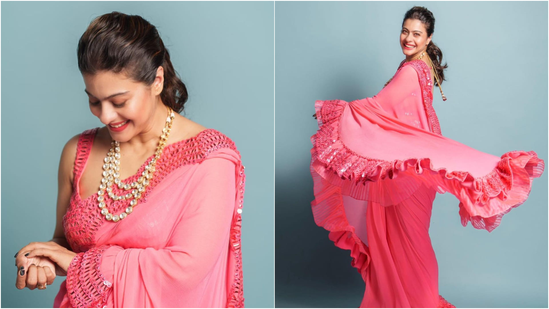 kajol stunning look in saree
