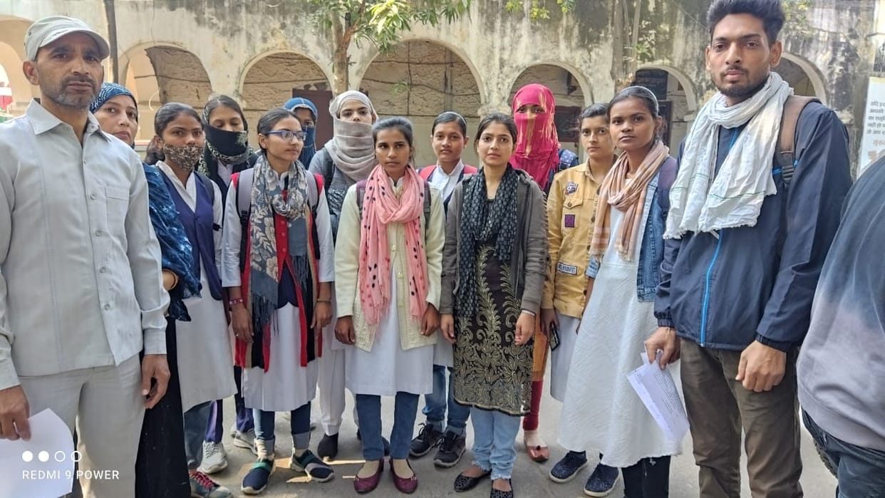Girl students accused of appearing absent in the examination