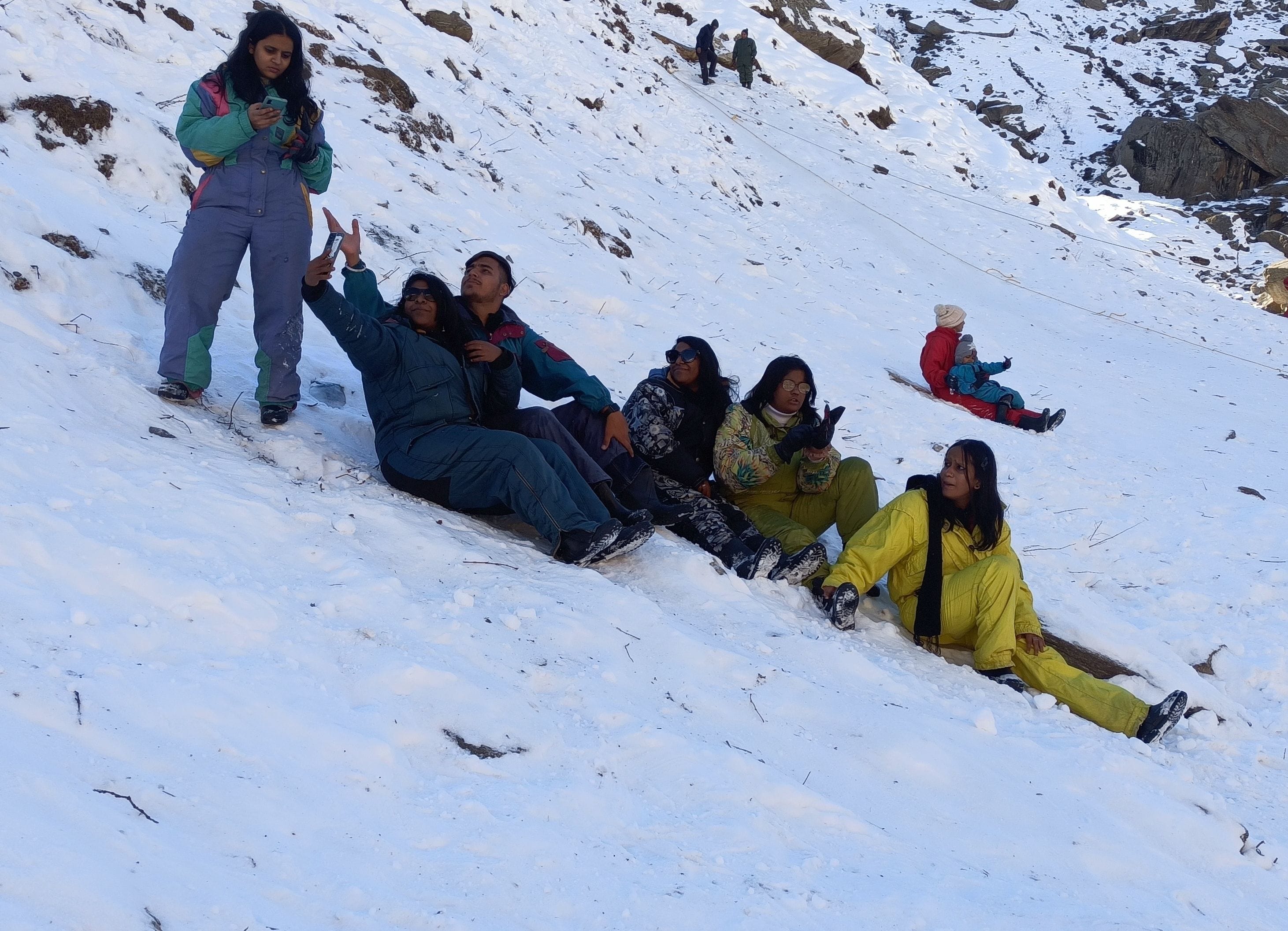 Tourists enjoy skiing, tube sliding, off road riding in Koksar
