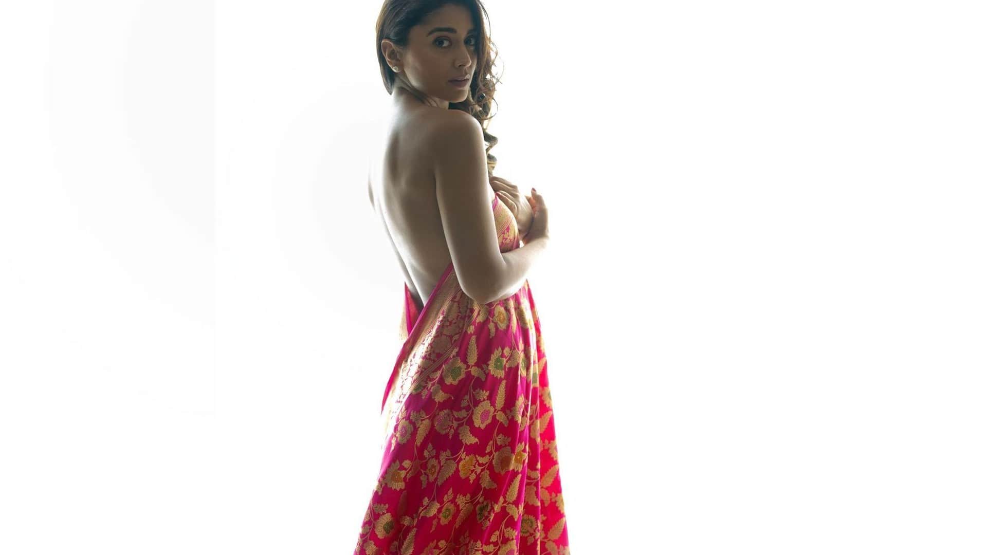 drishyam 2 actress shriya saran trolled for pose saree and flaunts bareback