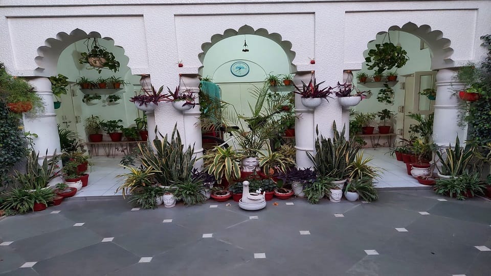 hobby of flowering and greenery was such that the house itself was converted into a green house
