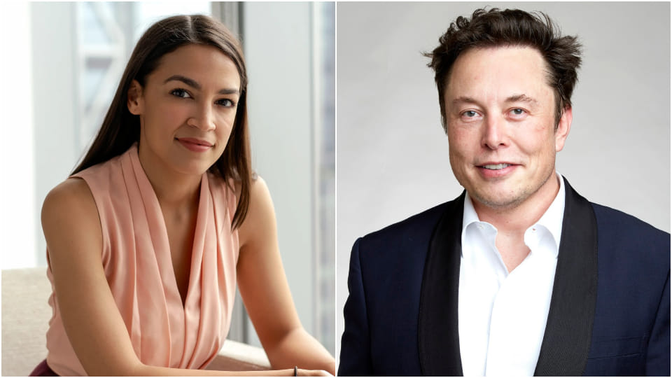 Elon musk and US Senator Alexandria Ocasio-Cortez Parody Video viral on twitter News in Hindi
