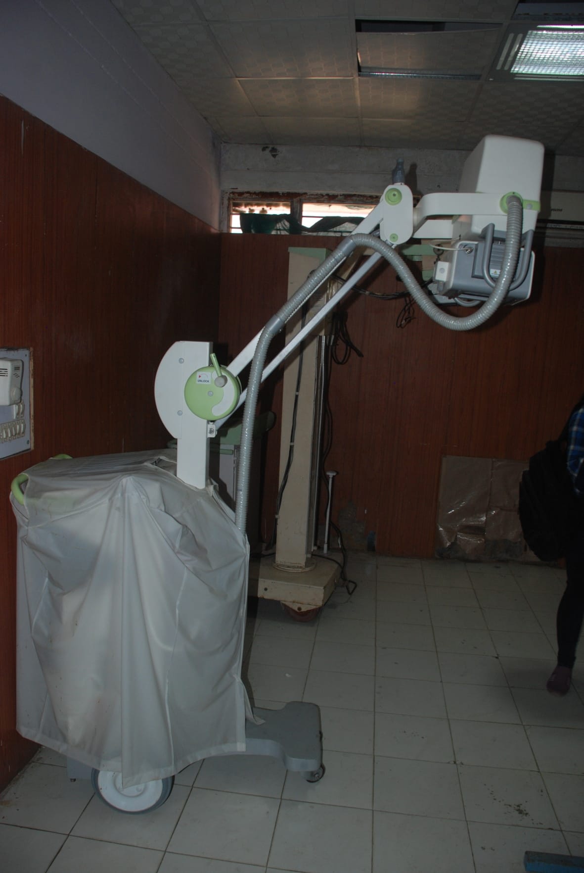 Digital X-ray machine gathering dust in district hospital