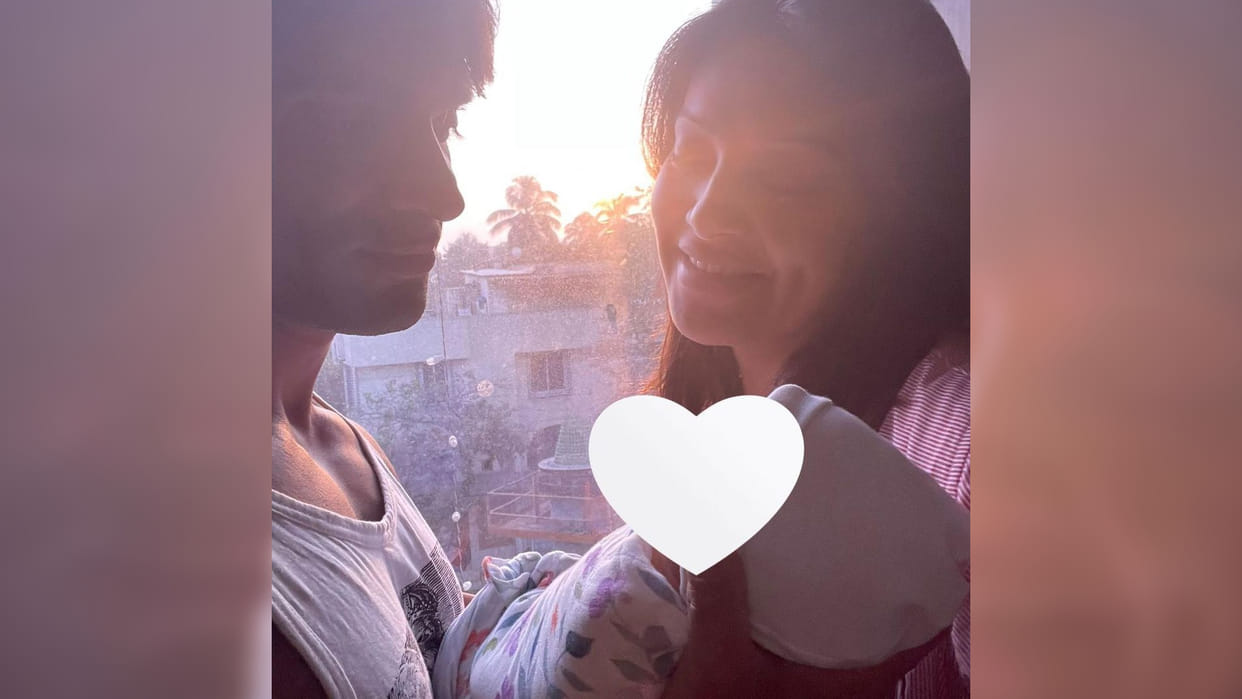 Bipasha Basu shares first photos of her daughter baby with Karan Sigh Grover and herself holding in hands