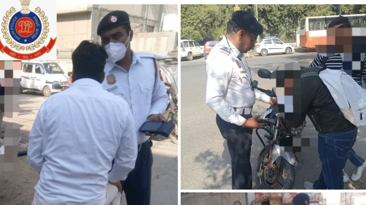 Delhi Traffic police issued 7029 challans for not wearing helmets in last seven days