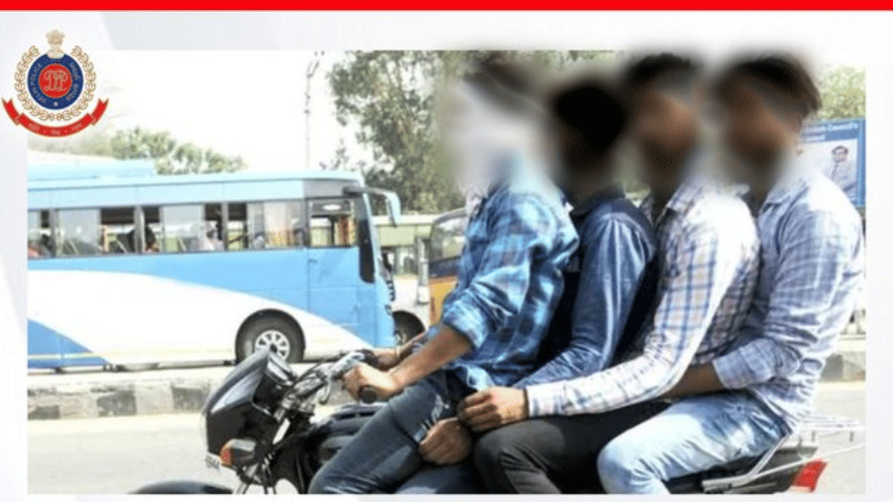 Delhi Traffic police issued 7029 challans for not wearing helmets in last seven days