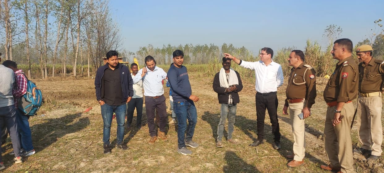 NHAI officials took possession of the land