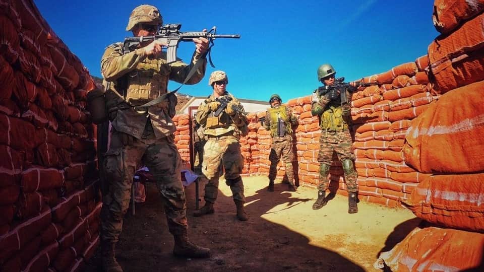 Indian Army and US Army troops in action during Exercise Yudh Abhyas 2022