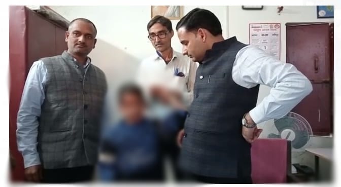 Instructor runs drill machine in student's hand in Kanpur
