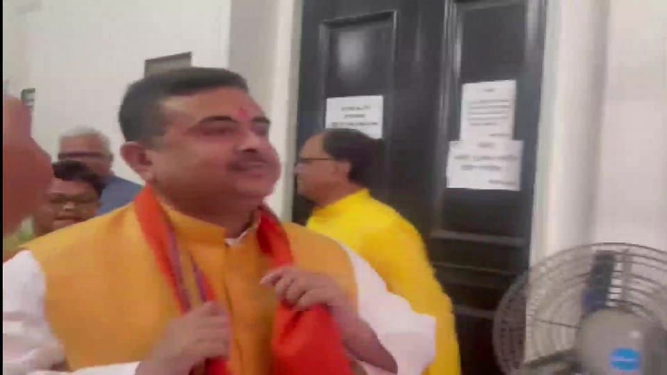 LoP Suvendu Adhikari meet CM Mamata Banerjee ahead of Assembly session