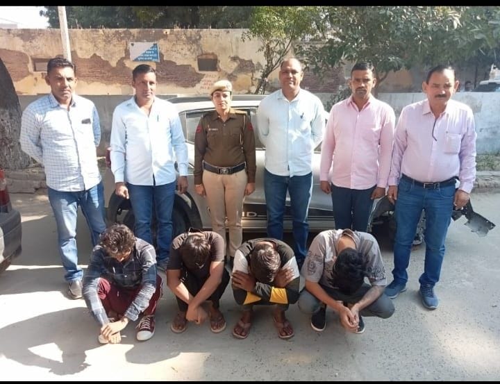 Car stolen from Sirsa, assaulted dhaba karinde in Fatehabad, cash and liquor stolen from liquor vend in Hisar