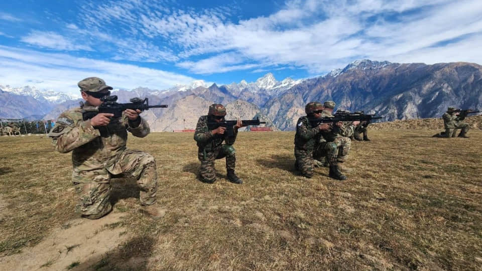 Indian Army and US Army troops in action during Exercise Yudh Abhyas 2022
