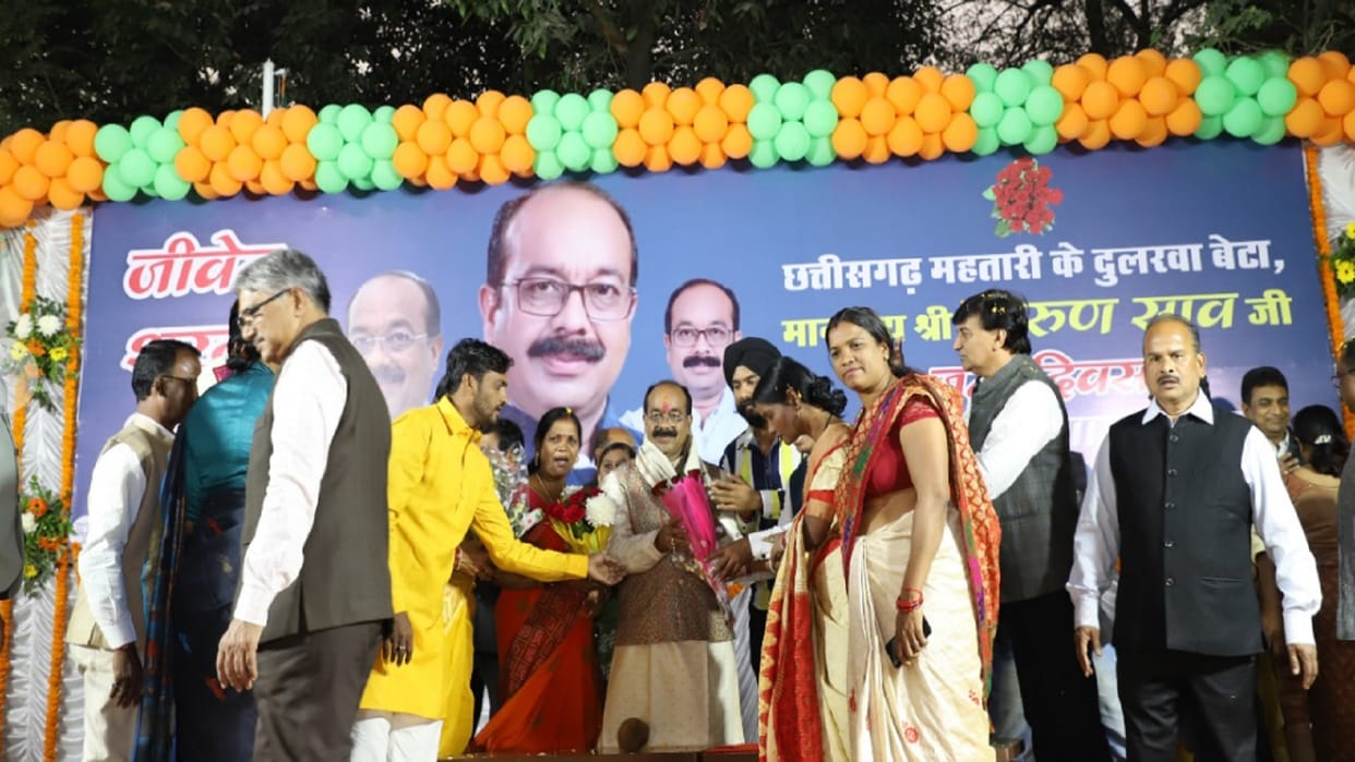 Raipur : Workers from all over the state gathered on the birthday of the state BJP president
