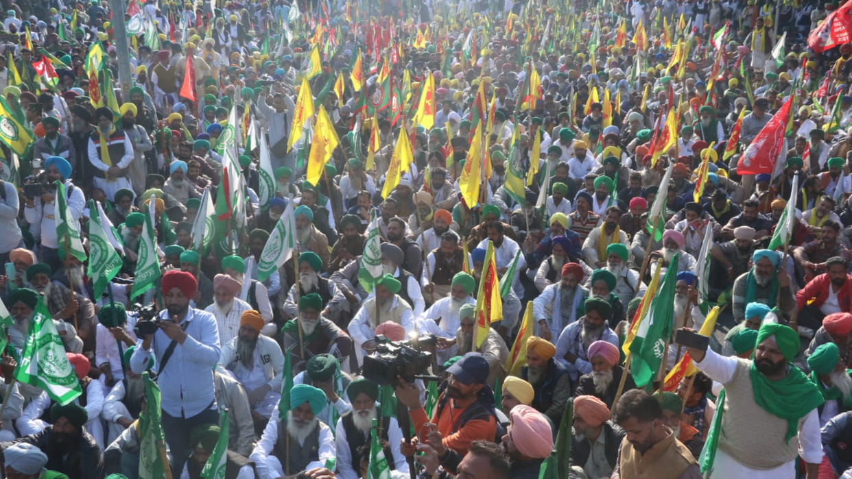 32 farmer organizations held rally, security arrangements remained tight