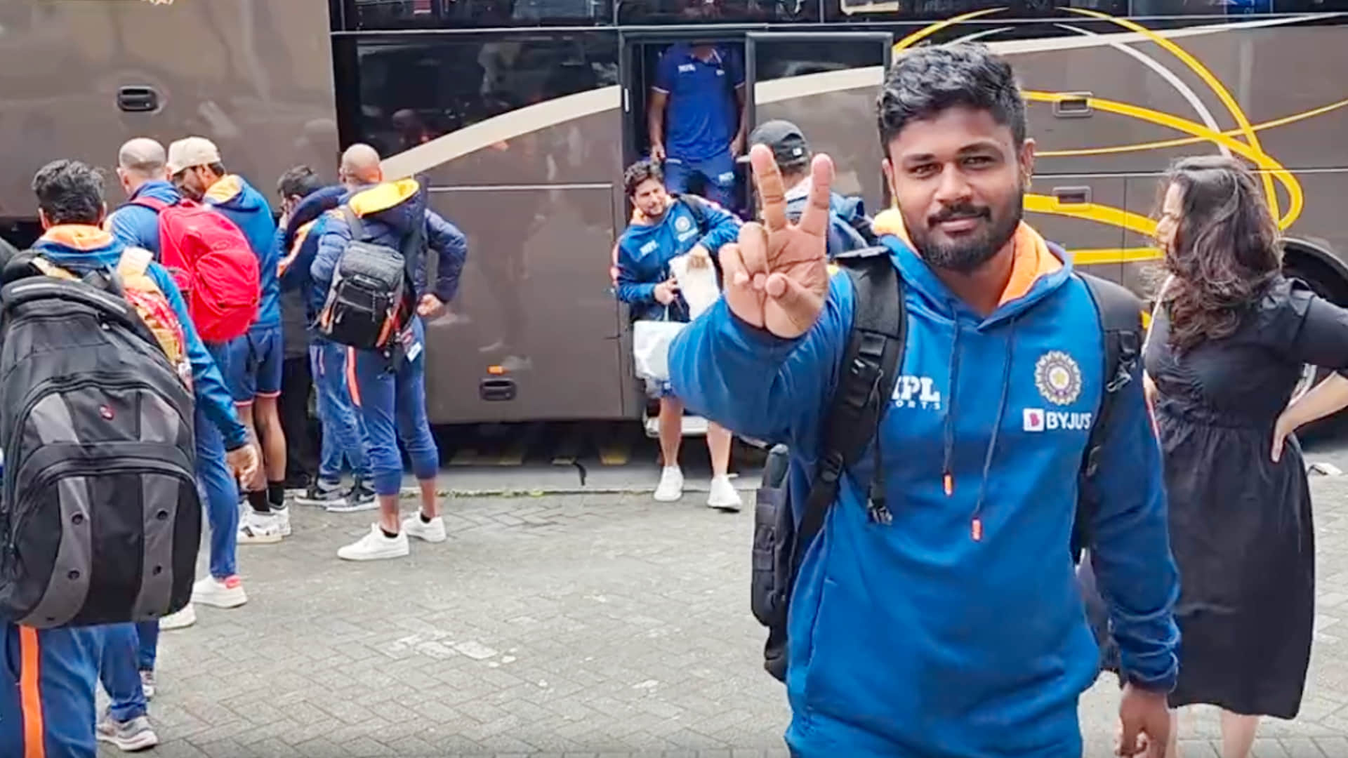Team India reached Hamilton for 2nd ODI against New Zealand, Arshdeep Singh seen doing Bhangra, Sanju Samson