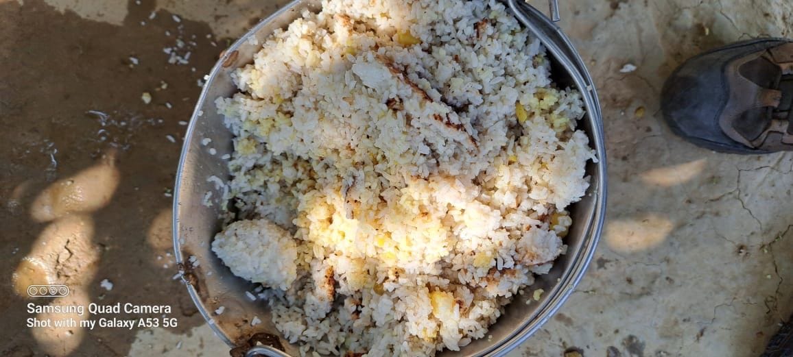 Children served burnt rice, refused to eat