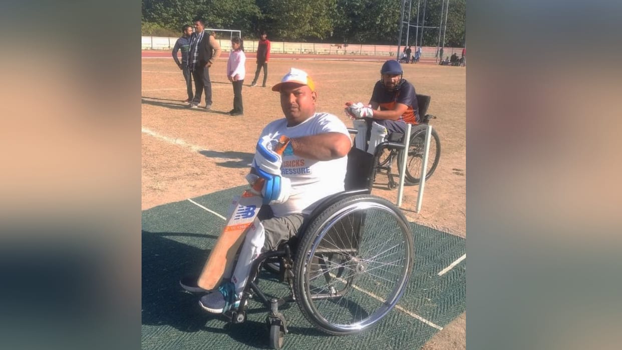 Pradeep selected in Himachal Cricket Team for national wheelchair cricket tournament in rajasthan
