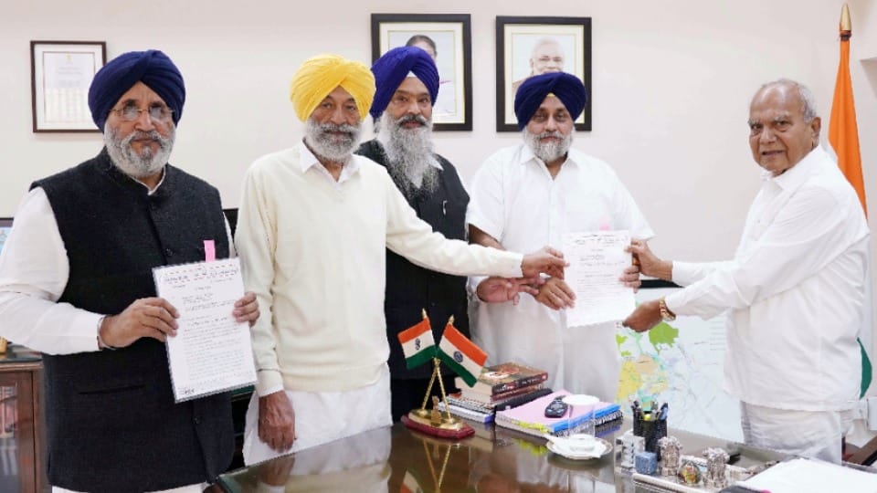 SAD delegation met Punjab Governor