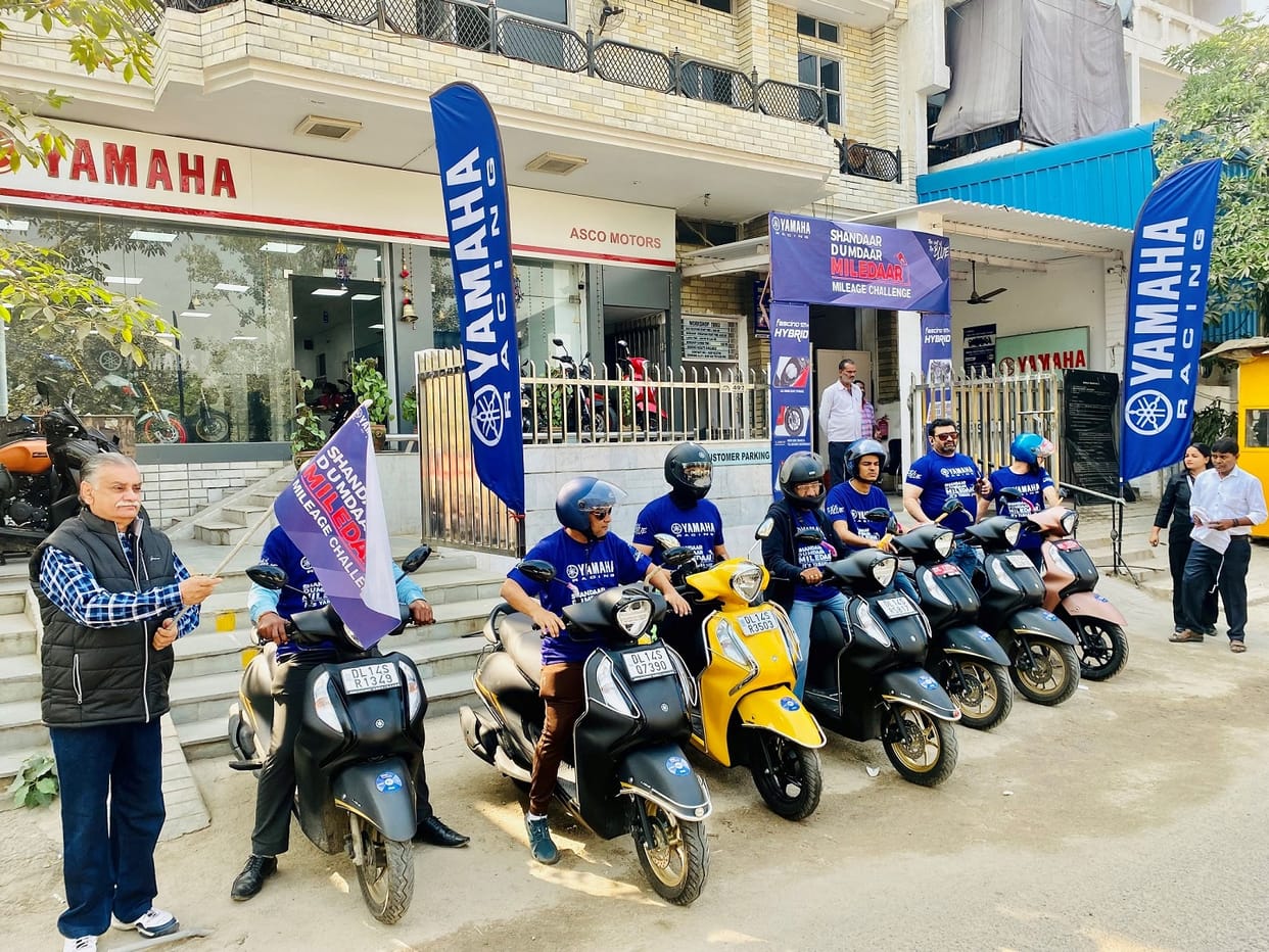 India Yamaha Motor organizes Yamaha Mileage challenge activity in Delhi To create awareness on mileage