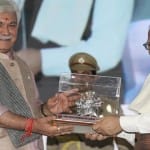 कटड़ा में एलजी मनोज सिन्हा हरियाणा के सीएम मनोहर लाल खट्टर का स्वागत करते