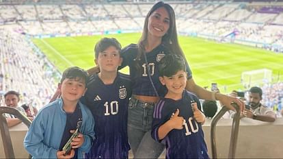 FIFA WC: Lionel Messi wife Antonela Roccuzzo and sons celebration after Argentina goal vs Mexico; Watch Video