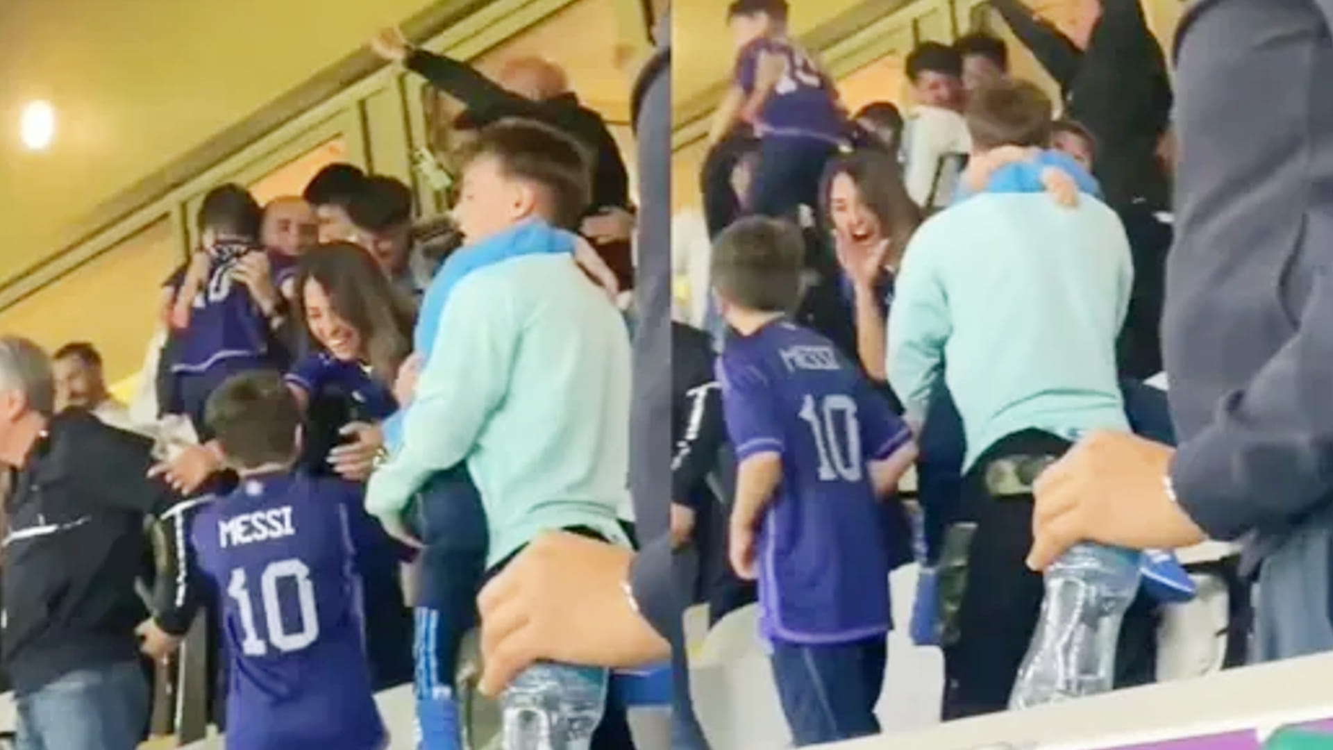 FIFA WC: Lionel Messi wife Antonela Roccuzzo and sons celebration after Argentina goal vs Mexico; Watch Video