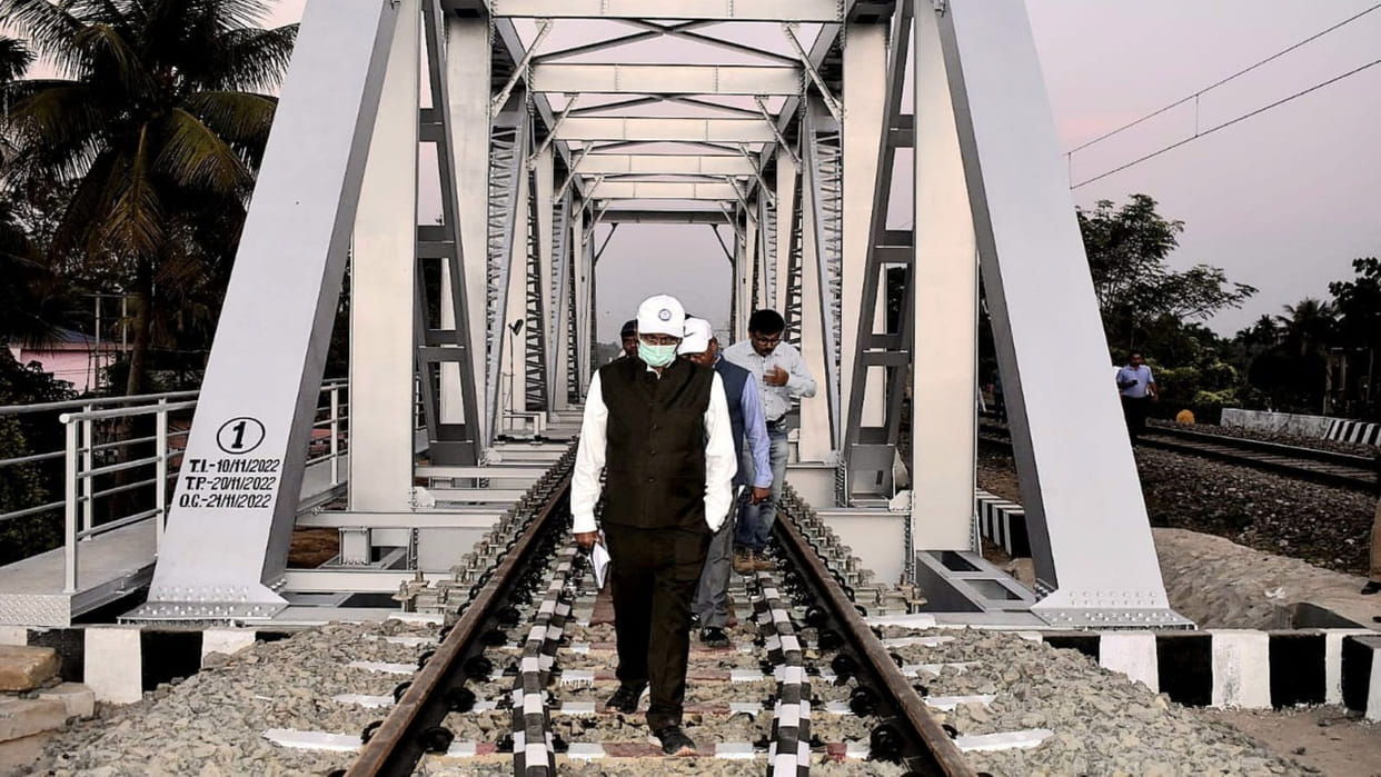 Assam Double line started between Dudhnai and Dhupdhara railway staion