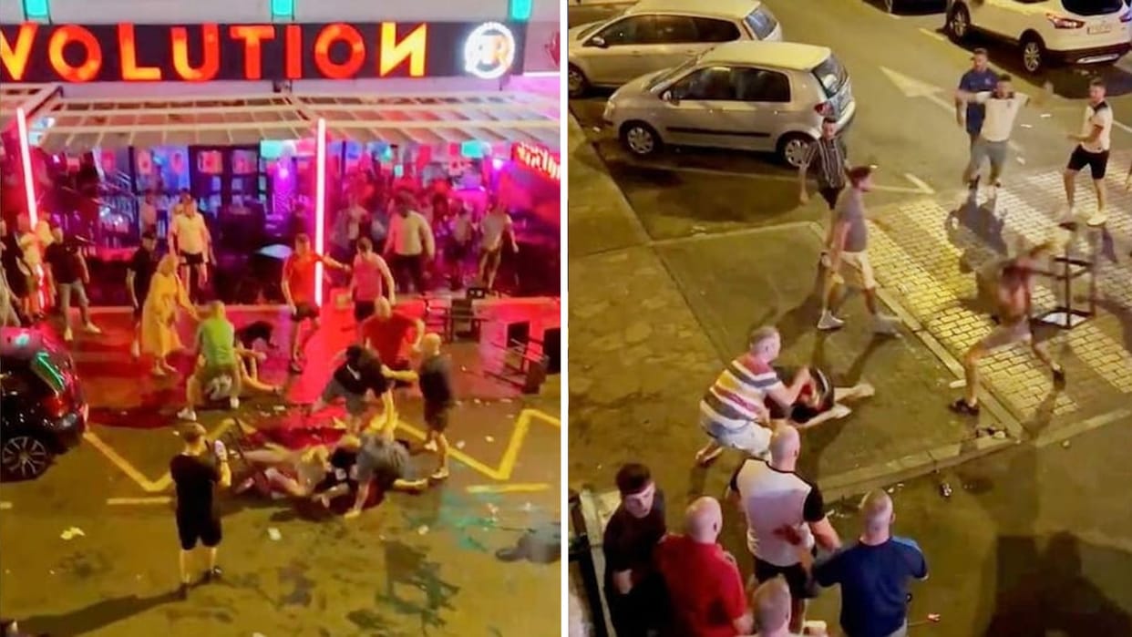 FIFA World Cup 2022 Fans Fight With Chairs and Punches Violent Clashes before England vs Wales Football Match