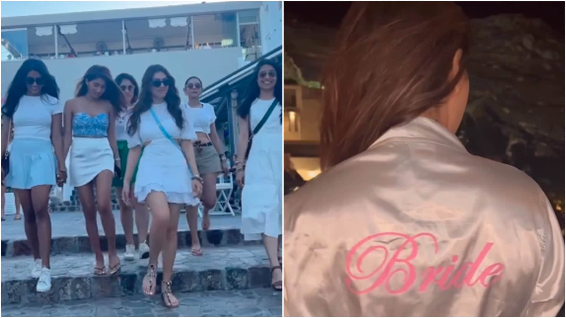 hansika motwani bachelorette party actress dance on streets with friends see photos