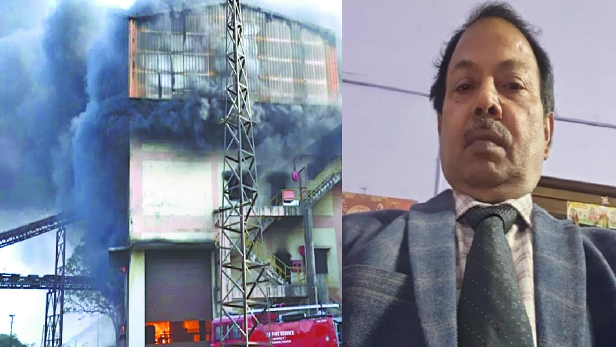 Fire broke out in Meerut sugar mill, chief engineer died after jumping from the second floor