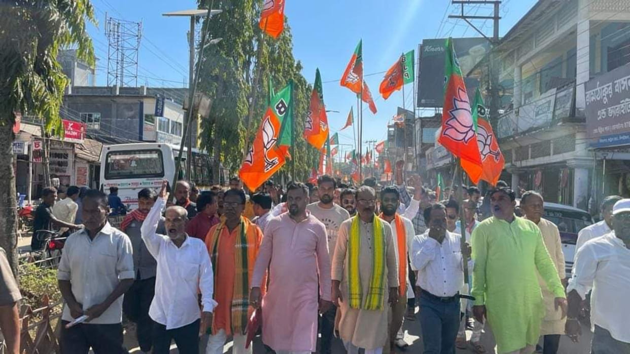 tripura ghare ghare bjp campaign begins rajeev bhattarjee said getting immense support