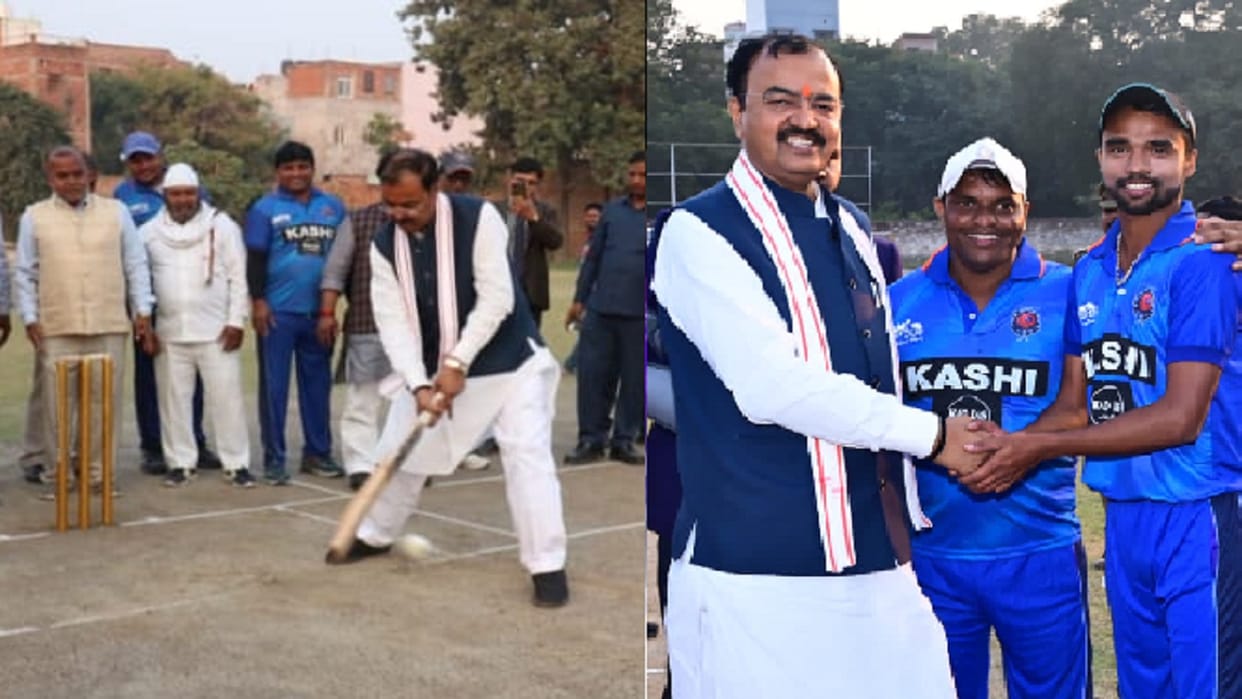 Deputy CM on the cricket pitch Inaugurated the Divyang T20 cricket tournament Kashi defeated Tamil Nadu